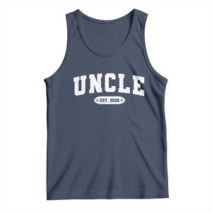 Promoted To Uncle Est 2026 Tank Top New Uncle Gift TS10 Navy Print Your Wear