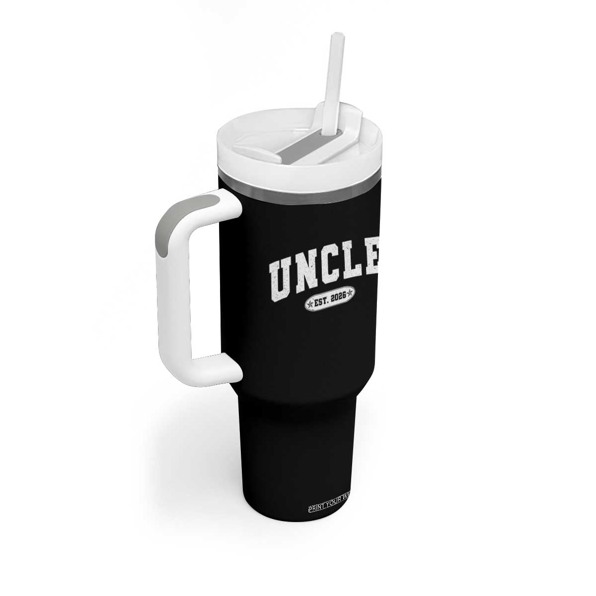 Promoted To Uncle Est 2026 Tumbler With Handle New Uncle Gift TS10 Print Your Wear