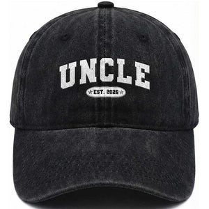 Promoted To Uncle Est 2026 Washed Cotton Baseball Cap New Uncle Gift TS10 Print Your Wear