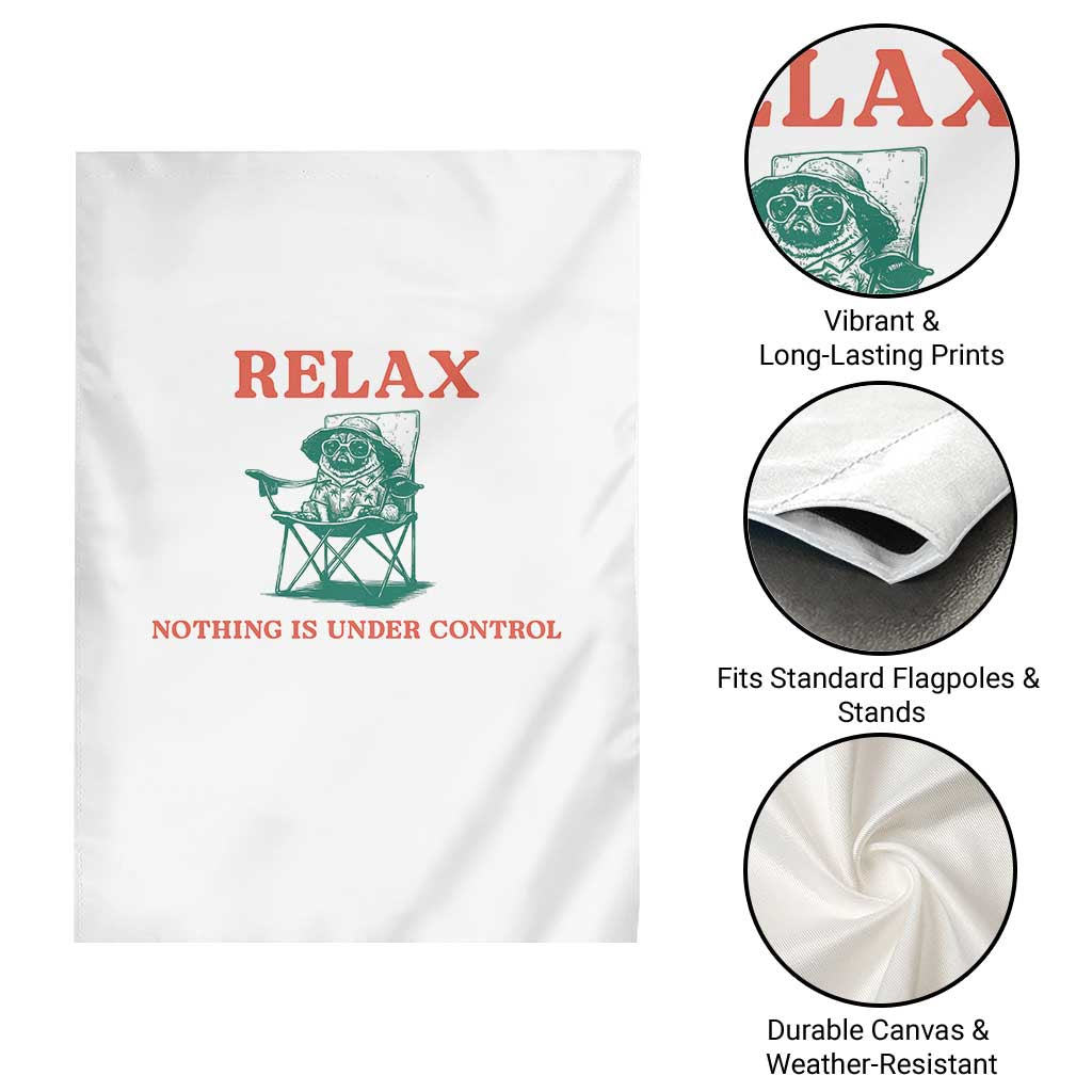 Chill Pug Garden Flag Vintage Dog Lovers Relax Nothing Is Under Control Summer Chilling Vibes TS10 Print Your Wear