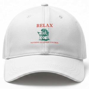 Chill Pug Baseball Cap Vintage Dog Lovers Relax Nothing Is Under Control Summer Chilling Vibes TS10 Print Your Wear