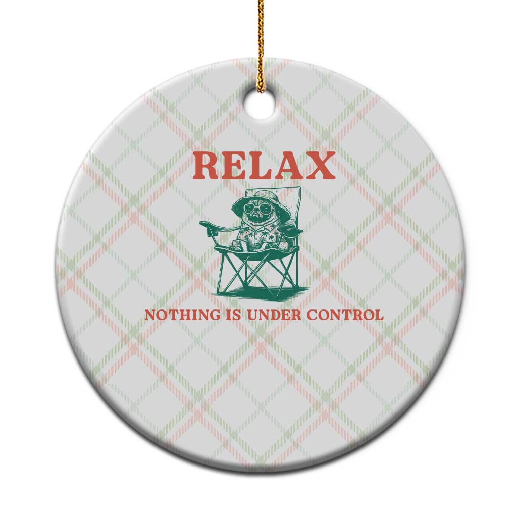 Chill Pug Ceramic Ornament Vintage Dog Lovers Relax Nothing Is Under Control Summer Chilling Vibes TS10 1pc Christmas Plaid Print Your Wear