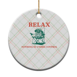 Chill Pug Ceramic Ornament Vintage Dog Lovers Relax Nothing Is Under Control Summer Chilling Vibes TS10 1pc Christmas Plaid Print Your Wear