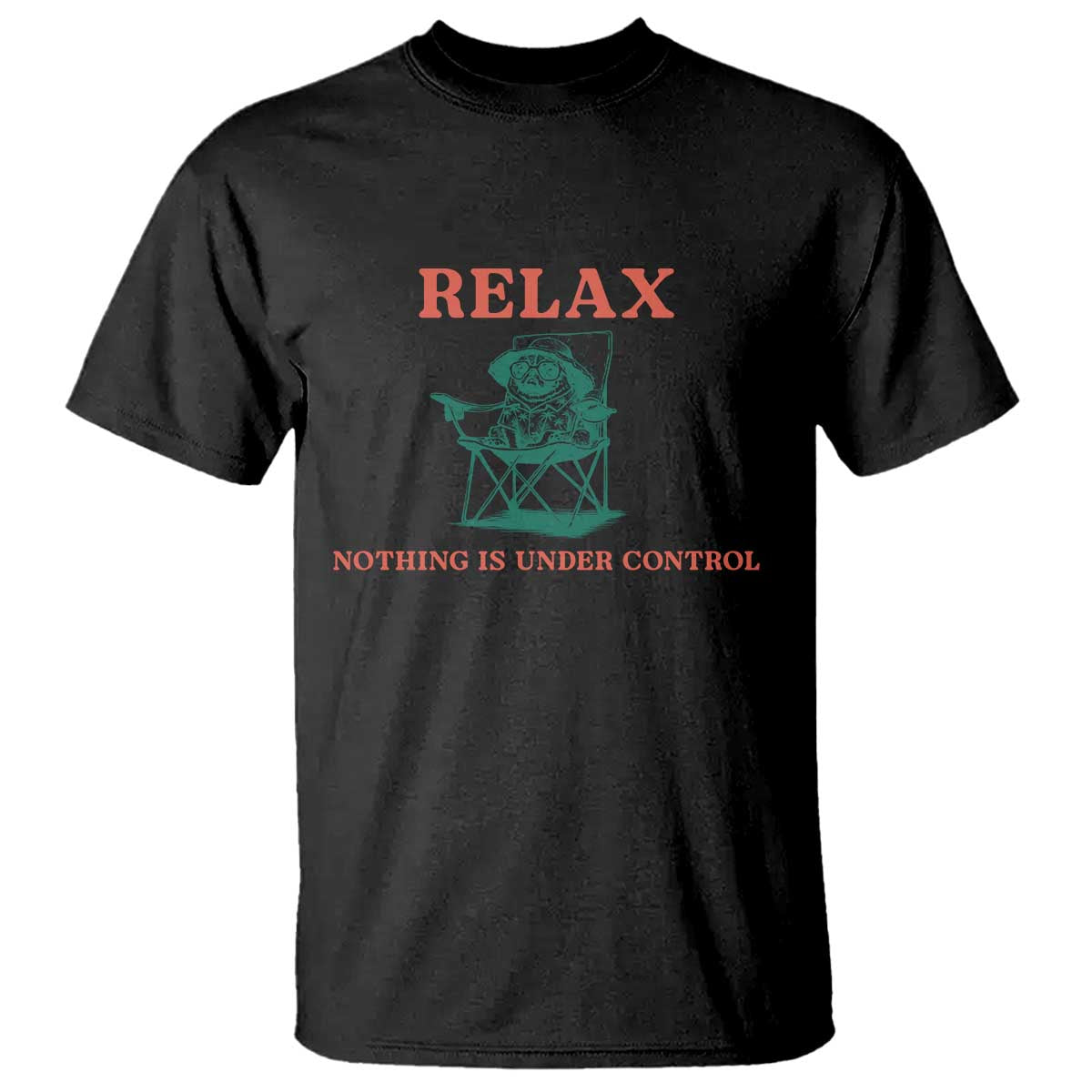Chill Pug T Shirt Vintage Dog Lovers Relax Nothing Is Under Control Summer Chilling Vibes TS10 Black Print Your Wear