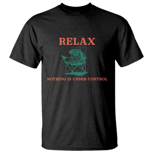 Chill Pug T Shirt Vintage Dog Lovers Relax Nothing Is Under Control Summer Chilling Vibes TS10 Black Print Your Wear