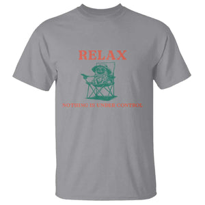 Chill Pug T Shirt Vintage Dog Lovers Relax Nothing Is Under Control Summer Chilling Vibes TS10 Sport Gray Print Your Wear