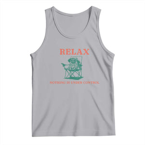 Chill Pug Tank Top Vintage Dog Lovers Relax Nothing Is Under Control Summer Chilling Vibes TS10 Athletic Heather Print Your Wear