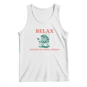 Chill Pug Tank Top Vintage Dog Lovers Relax Nothing Is Under Control Summer Chilling Vibes TS10 White Print Your Wear