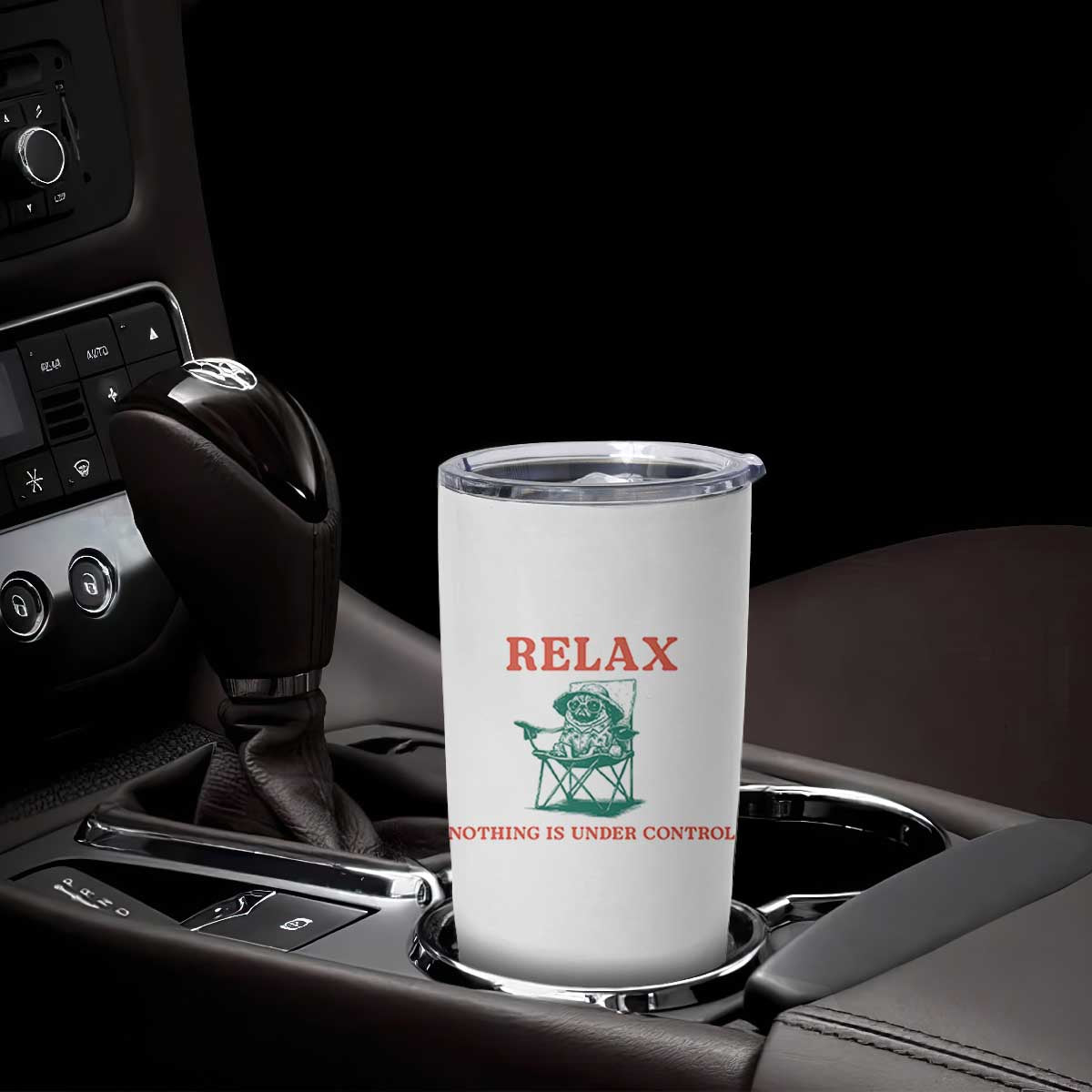Chill Pug Tumbler Cup Vintage Dog Lovers Relax Nothing Is Under Control Summer Chilling Vibes TS10 Print Your Wear