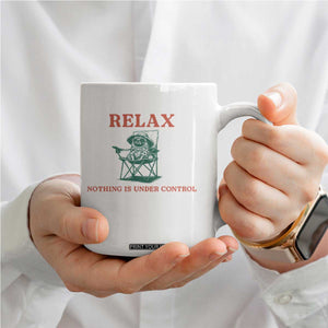 Chill Pug Coffee Mug Vintage Dog Lovers Relax Nothing Is Under Control Summer Chilling Vibes TS10 Print Your Wear