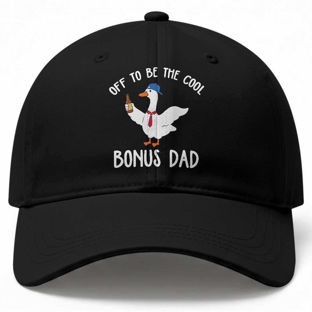 Funny Stepdad Silly Goose Baseball Cap Off To Be The Cool Bonus Dad TS10 Print Your Wear