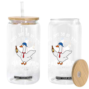 Funny Stepdad Silly Goose Glass Can Off To Be The Cool Bonus Dad TS10 Print Your Wear
