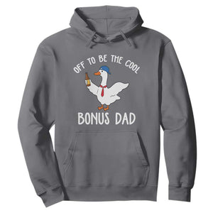 Funny Stepdad Silly Goose Hoodie Off To Be The Cool Bonus Dad TS10 Charcoal Print Your Wear