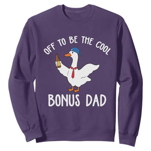 Funny Stepdad Silly Goose Sweatshirt Off To Be The Cool Bonus Dad TS10 Purple Print Your Wear