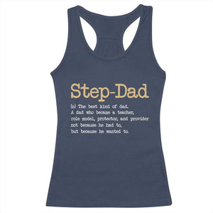 Stepdad Gifts Racerback Tank Top Step Dad Definition Bonus Dad Fathers Day TS10 Navy Print Your Wear