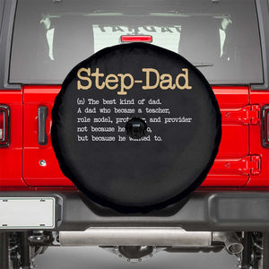 Stepdad Gifts Spare Tire Cover Step Dad Definition Bonus Dad Fathers Day TS10 Black Print Your Wear