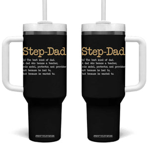 Stepdad Gifts Tumbler With Handle Step Dad Definition Bonus Dad Fathers Day TS10 One Size: 40 oz Black Print Your Wear