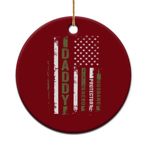 Daddy Husband Protector Hero Ceramic Ornament Fathers Day Vintage American Flag TS10 1pc Red Print Your Wear