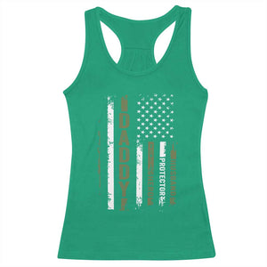 Daddy Husband Protector Hero Racerback Tank Top Fathers Day Vintage American Flag TS10 Irish Green Print Your Wear