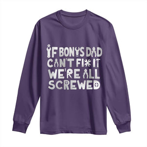 Funny Stepdad Gifts Long Sleeve Shirt If Bonus Dad Cant Fix It Stepfather Fathers Day TS10 Purple Print Your Wear