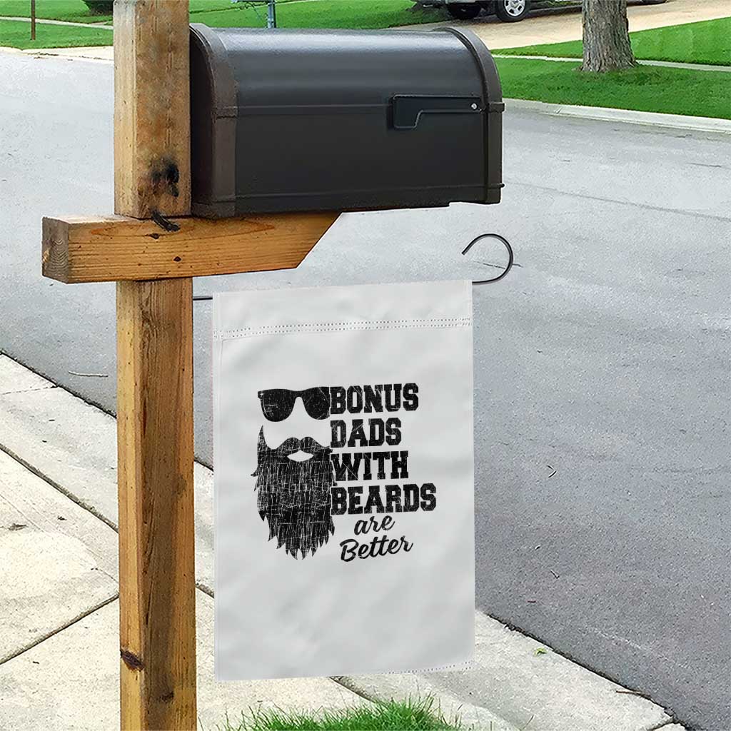 Bonus Dads With Beards Are Better Garden Flag Retro Step Dad Fathers Day TS10 Print Your Wear