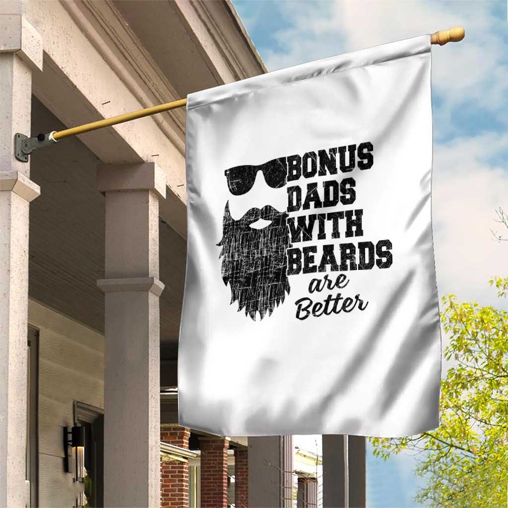 Bonus Dads With Beards Are Better Garden Flag Retro Step Dad Fathers Day TS10 Print Your Wear