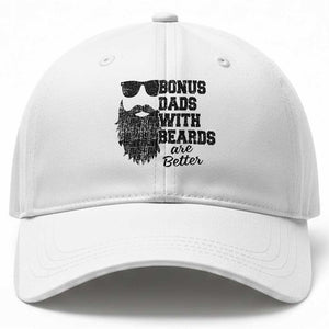 Bonus Dads With Beards Are Better Baseball Cap Retro Step Dad Fathers Day TS10 Print Your Wear
