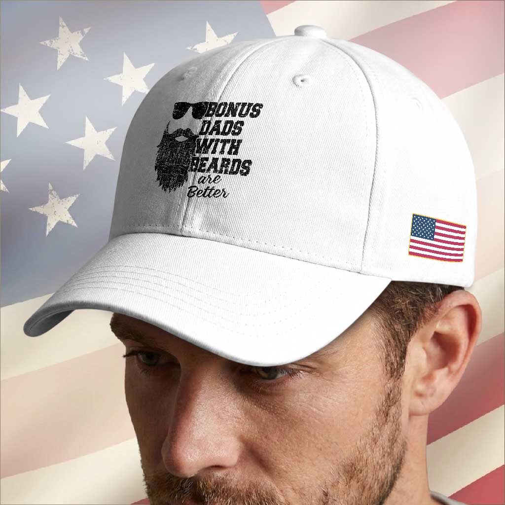 Bonus Dads With Beards Are Better Baseball Cap Retro Step Dad Fathers Day TS10 Print Your Wear