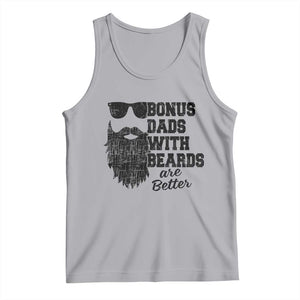Bonus Dads With Beards Are Better Tank Top Retro Step Dad Fathers Day TS10 Athletic Heather Print Your Wear