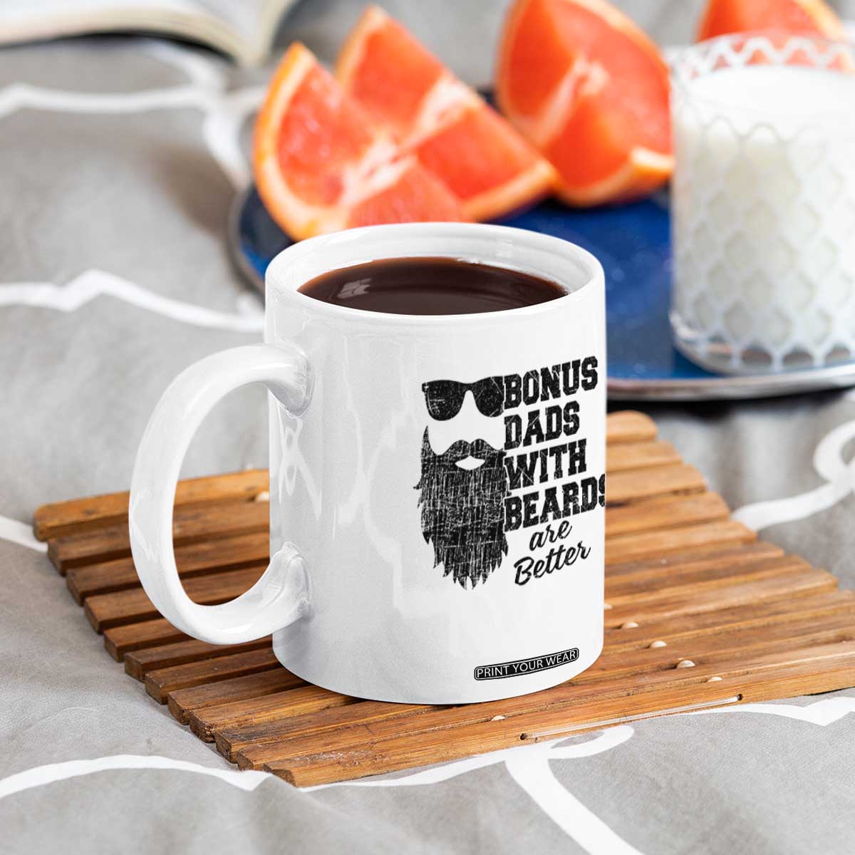 Bonus Dads With Beards Are Better Coffee Mug Retro Step Dad Fathers Day TS10 Print Your Wear