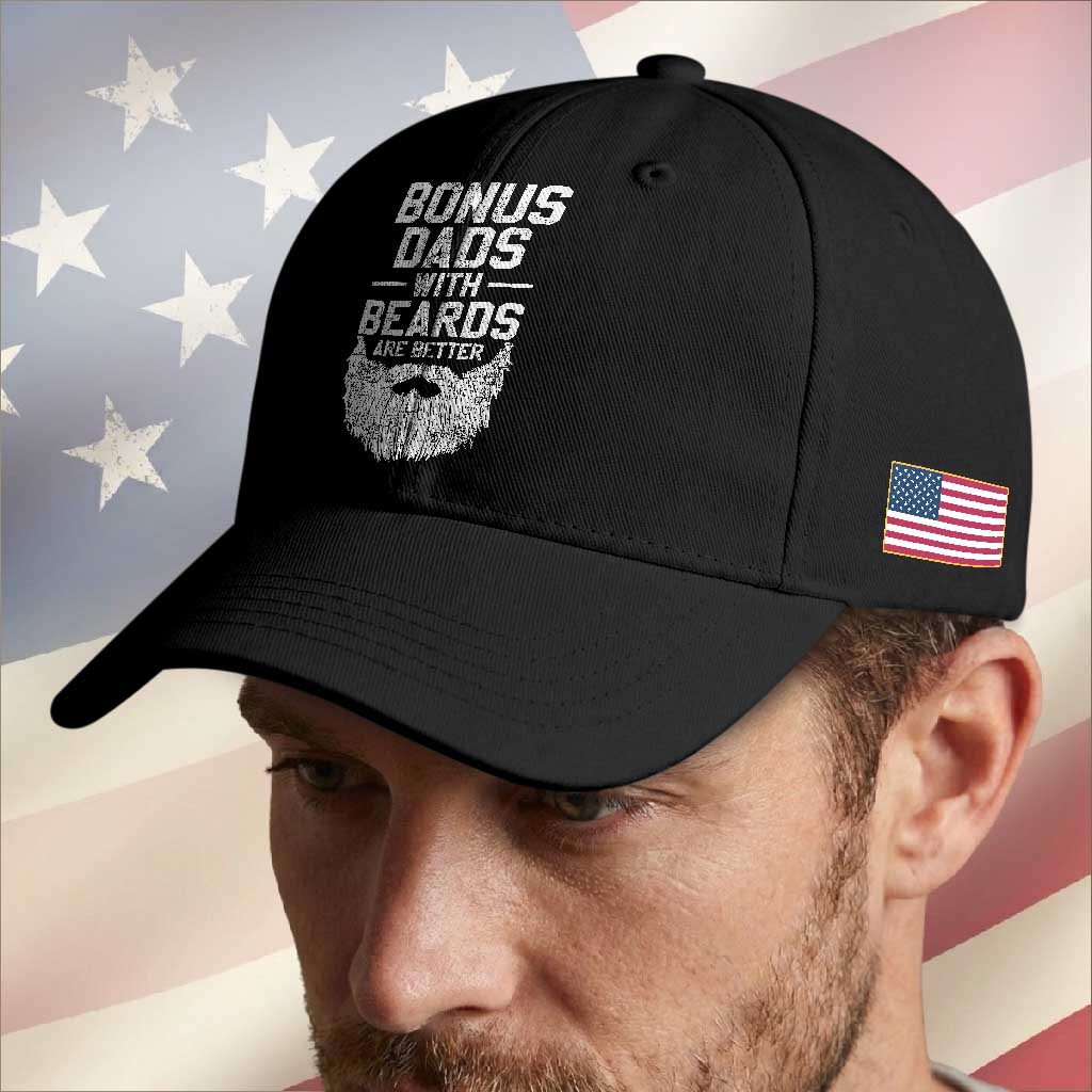 Bonus Dads With Beards Are Better Baseball Cap Funny Stepdad Stepfather Fathers Day TS10 Print Your Wear
