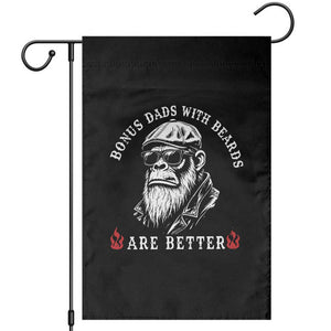 Bonus Dad Gifts Garden Flag Retro Bigfoot Stepdad With Beards Are Better TS10 Black Print Your Wear