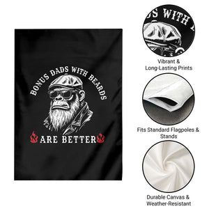Bonus Dad Gifts Garden Flag Retro Bigfoot Stepdad With Beards Are Better TS10 Print Your Wear