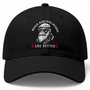 Bonus Dad Gifts Baseball Cap Retro Bigfoot Stepdad With Beards Are Better TS10 Print Your Wear