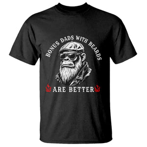 Bonus Dad Gifts T Shirt Retro Bigfoot Stepdad With Beards Are Better TS10 Black Print Your Wear