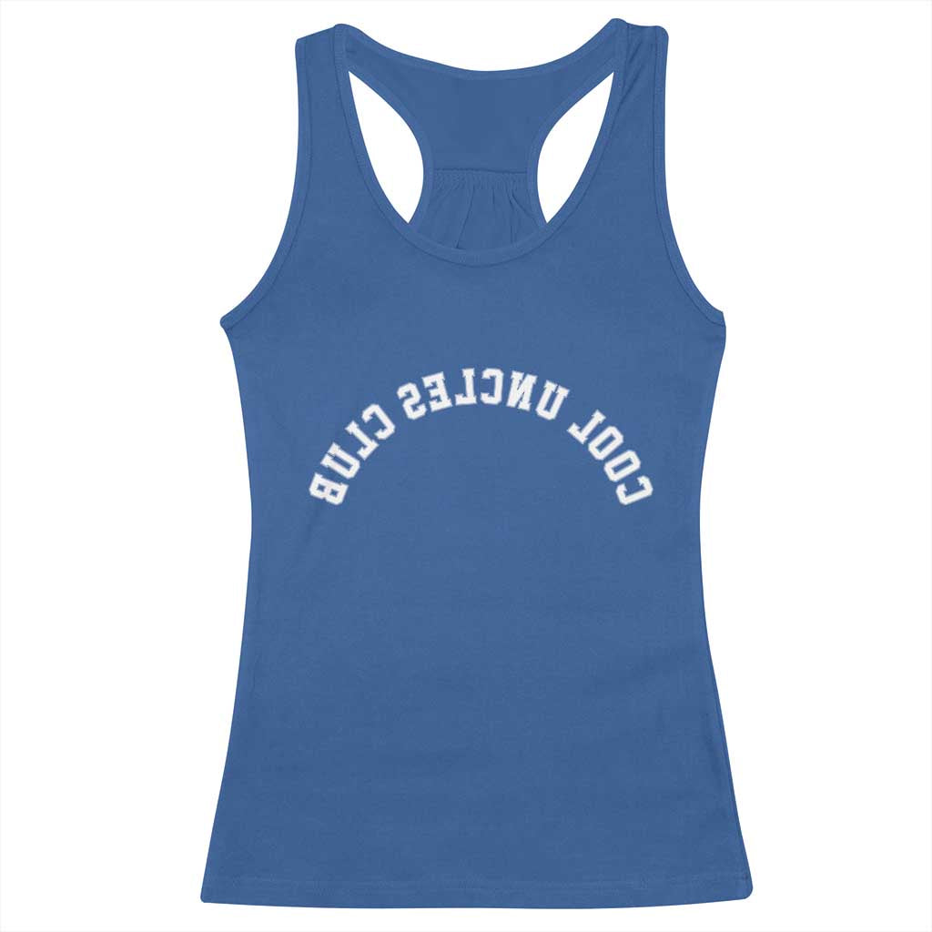 Cool Uncles Club Racerback Tank Top Gifts For Uncle Retro Upside Down Text TS10 Royal Blue Print Your Wear