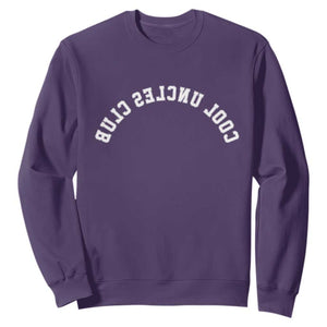Cool Uncles Club Sweatshirt Gifts For Uncle Retro Upside Down Text TS10 Purple Print Your Wear