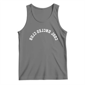 Cool Uncles Club Tank Top Gifts For Uncle Retro Upside Down Text TS10 Black Heather Print Your Wear