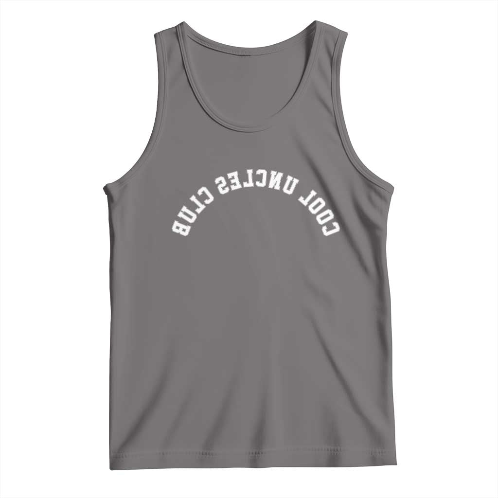 Cool Uncles Club Tank Top Gifts For Uncle Retro Upside Down Text TS10 Deep Heather Print Your Wear
