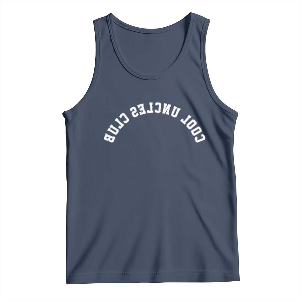 Cool Uncles Club Tank Top Gifts For Uncle Retro Upside Down Text TS10 Navy Print Your Wear