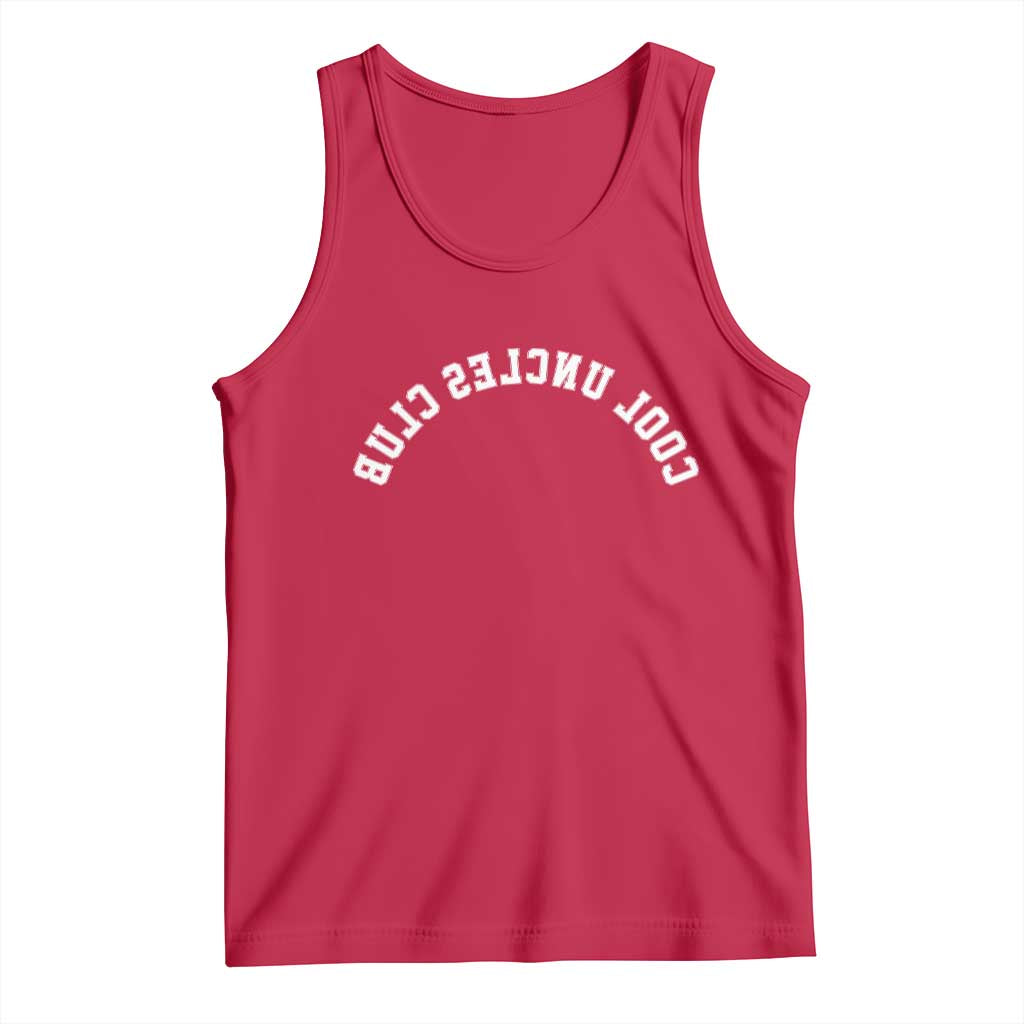 Cool Uncles Club Tank Top Gifts For Uncle Retro Upside Down Text TS10 Red Print Your Wear