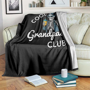 Cool Grandpas Club Throw Blanket Fathers Day Best Grandpa Skeleton TS10 Print Your Wear