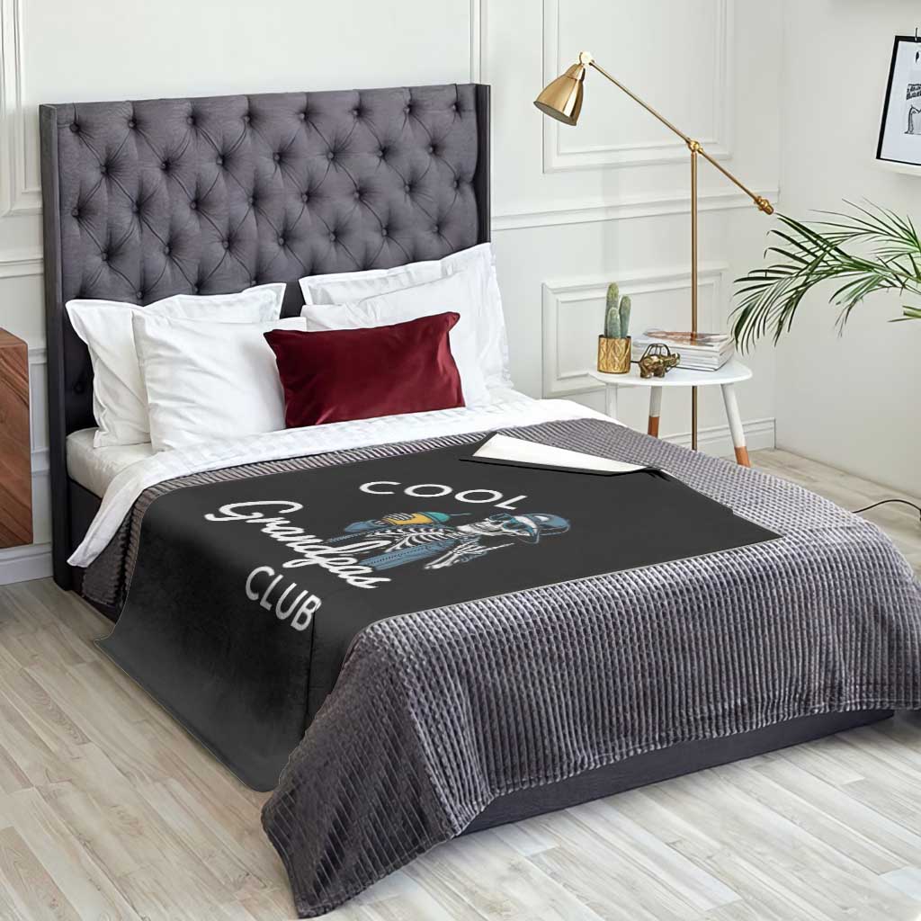 Cool Grandpas Club Throw Blanket Fathers Day Best Grandpa Skeleton TS10 Print Your Wear
