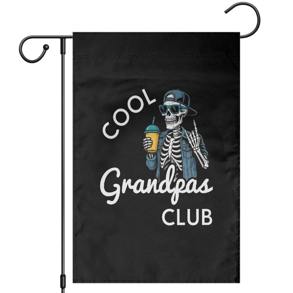 Cool Grandpas Club Garden Flag Fathers Day Best Grandpa Skeleton TS10 Black Print Your Wear