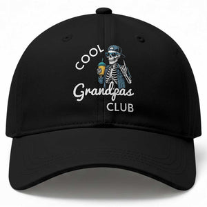 Cool Grandpas Club Baseball Cap Fathers Day Best Grandpa Skeleton TS10 Print Your Wear