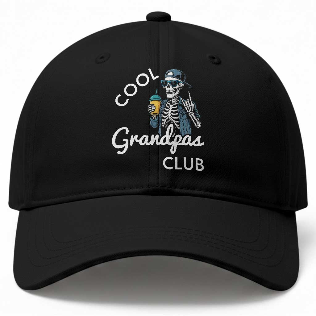 Cool Grandpas Club Baseball Cap Fathers Day Best Grandpa Skeleton TS10 Print Your Wear