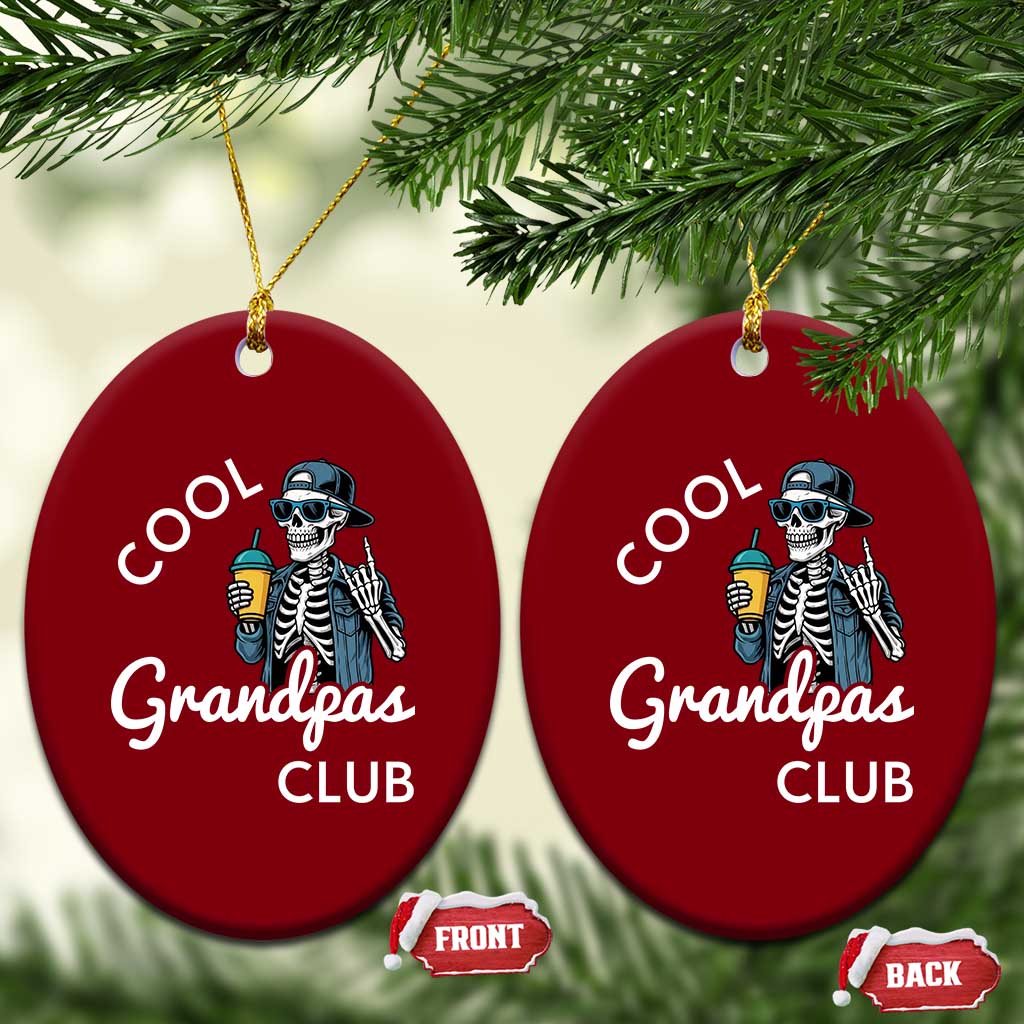 Cool Grandpas Club Ceramic Ornament Fathers Day Best Grandpa Skeleton TS10 Print Your Wear