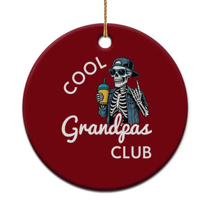 Cool Grandpas Club Ceramic Ornament Fathers Day Best Grandpa Skeleton TS10 1pc Red Print Your Wear