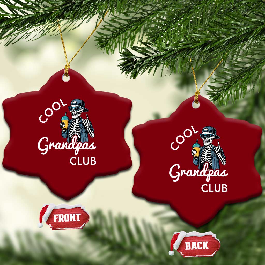 Cool Grandpas Club Ceramic Ornament Fathers Day Best Grandpa Skeleton TS10 Print Your Wear