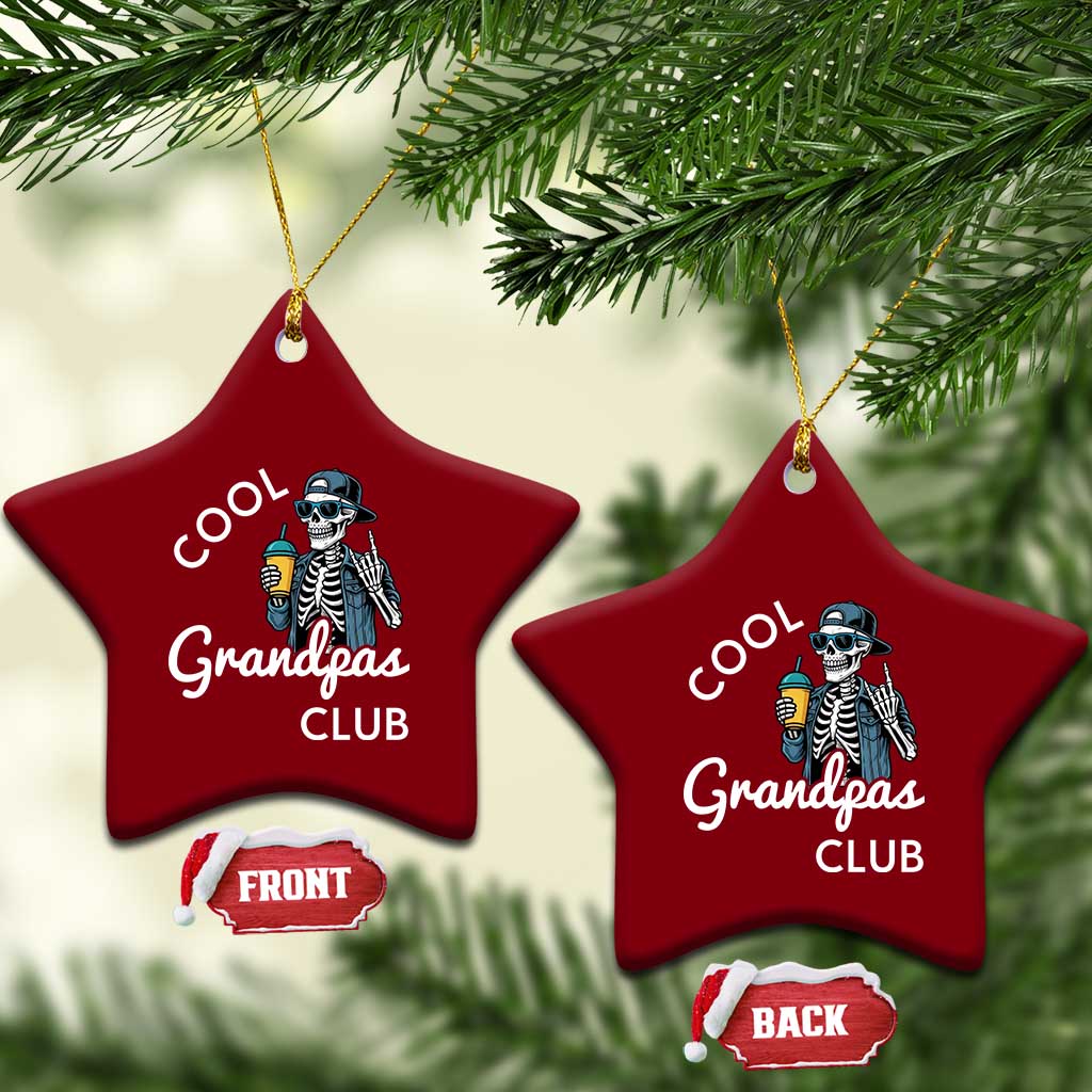 Cool Grandpas Club Ceramic Ornament Fathers Day Best Grandpa Skeleton TS10 Print Your Wear